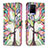 Leather Case Stands Fashionable Pattern Flip Cover Holder B01F for Vivo Y33s