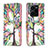 Leather Case Stands Fashionable Pattern Flip Cover Holder B01F for Vivo Y35 4G