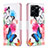 Leather Case Stands Fashionable Pattern Flip Cover Holder B01F for Vivo Y35 4G