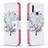 Leather Case Stands Fashionable Pattern Flip Cover Holder B01F for Vivo Y3s White