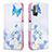 Leather Case Stands Fashionable Pattern Flip Cover Holder B01F for Xiaomi POCO M3 Pro 5G Blue