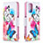 Leather Case Stands Fashionable Pattern Flip Cover Holder B01F for Xiaomi Poco M5S Colorful