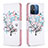 Leather Case Stands Fashionable Pattern Flip Cover Holder B01F for Xiaomi Redmi 11A 4G White