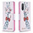 Leather Case Stands Fashionable Pattern Flip Cover Holder B01F for Xiaomi Redmi K40 Pro+ Plus 5G Pink