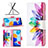 Leather Case Stands Fashionable Pattern Flip Cover Holder B01F for Xiaomi Redmi Note 11 4G (2022)