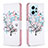 Leather Case Stands Fashionable Pattern Flip Cover Holder B01F for Xiaomi Redmi Note 12 4G