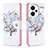 Leather Case Stands Fashionable Pattern Flip Cover Holder B01F for Xiaomi Redmi Note 13 Pro+ Plus 5G White