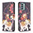 Leather Case Stands Fashionable Pattern Flip Cover Holder B03F for Nokia G22