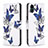 Leather Case Stands Fashionable Pattern Flip Cover Holder B03F for Samsung Galaxy A04 4G Blue