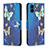 Leather Case Stands Fashionable Pattern Flip Cover Holder B03F for Samsung Galaxy A04 4G Sky Blue