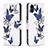 Leather Case Stands Fashionable Pattern Flip Cover Holder B03F for Samsung Galaxy A04E Blue