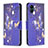 Leather Case Stands Fashionable Pattern Flip Cover Holder B03F for Samsung Galaxy A04E Navy Blue