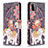 Leather Case Stands Fashionable Pattern Flip Cover Holder B03F for Samsung Galaxy A22 5G