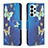 Leather Case Stands Fashionable Pattern Flip Cover Holder B03F for Samsung Galaxy A23 4G Sky Blue