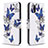 Leather Case Stands Fashionable Pattern Flip Cover Holder B03F for Samsung Galaxy A31 Blue