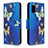 Leather Case Stands Fashionable Pattern Flip Cover Holder B03F for Samsung Galaxy A31 Sky Blue