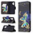 Leather Case Stands Fashionable Pattern Flip Cover Holder B03F for Samsung Galaxy A32 4G