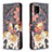 Leather Case Stands Fashionable Pattern Flip Cover Holder B03F for Samsung Galaxy A42 5G Brown