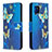Leather Case Stands Fashionable Pattern Flip Cover Holder B03F for Samsung Galaxy A42 5G Sky Blue