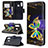 Leather Case Stands Fashionable Pattern Flip Cover Holder B03F for Samsung Galaxy A70E