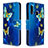 Leather Case Stands Fashionable Pattern Flip Cover Holder B03F for Samsung Galaxy A70E Sky Blue