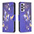 Leather Case Stands Fashionable Pattern Flip Cover Holder B03F for Samsung Galaxy A73 5G