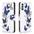 Leather Case Stands Fashionable Pattern Flip Cover Holder B03F for Samsung Galaxy F23 5G Blue