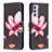 Leather Case Stands Fashionable Pattern Flip Cover Holder B03F for Samsung Galaxy M14 5G