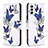 Leather Case Stands Fashionable Pattern Flip Cover Holder B03F for Samsung Galaxy M23 5G Blue