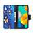 Leather Case Stands Fashionable Pattern Flip Cover Holder B03F for Samsung Galaxy M32 4G