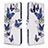 Leather Case Stands Fashionable Pattern Flip Cover Holder B03F for Samsung Galaxy M40S Blue