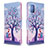 Leather Case Stands Fashionable Pattern Flip Cover Holder B03F for Samsung Galaxy M40S Clove Purple