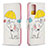 Leather Case Stands Fashionable Pattern Flip Cover Holder B03F for Samsung Galaxy Note 20 5G