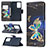 Leather Case Stands Fashionable Pattern Flip Cover Holder B03F for Samsung Galaxy Note 20 Ultra 5G