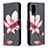 Leather Case Stands Fashionable Pattern Flip Cover Holder B03F for Samsung Galaxy S20 FE 4G Red
