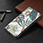 Leather Case Stands Fashionable Pattern Flip Cover Holder B03F for Samsung Galaxy S21 5G Green