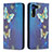 Leather Case Stands Fashionable Pattern Flip Cover Holder B03F for Samsung Galaxy S21 FE 5G