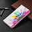 Leather Case Stands Fashionable Pattern Flip Cover Holder B03F for Samsung Galaxy S21 FE 5G Colorful