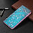 Leather Case Stands Fashionable Pattern Flip Cover Holder B03F for Samsung Galaxy S21 FE 5G Matcha Green