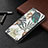 Leather Case Stands Fashionable Pattern Flip Cover Holder B03F for Samsung Galaxy S21 Ultra 5G Matcha Green