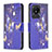 Leather Case Stands Fashionable Pattern Flip Cover Holder B03F for Vivo Y02