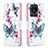 Leather Case Stands Fashionable Pattern Flip Cover Holder B03F for Vivo Y02 Colorful