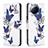 Leather Case Stands Fashionable Pattern Flip Cover Holder B03F for Xiaomi Civi 3 5G Blue