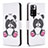 Leather Case Stands Fashionable Pattern Flip Cover Holder B03F for Xiaomi Mi 11i 5G (2022) White