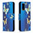 Leather Case Stands Fashionable Pattern Flip Cover Holder B03F for Xiaomi Poco M3 Sky Blue