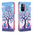 Leather Case Stands Fashionable Pattern Flip Cover Holder B03F for Xiaomi Poco M4 Pro 5G Clove Purple