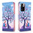 Leather Case Stands Fashionable Pattern Flip Cover Holder B03F for Xiaomi Poco X4 NFC Clove Purple