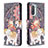 Leather Case Stands Fashionable Pattern Flip Cover Holder B03F for Xiaomi Redmi K40 5G