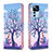 Leather Case Stands Fashionable Pattern Flip Cover Holder B03F for Xiaomi Redmi K50 Ultra 5G Clove Purple