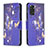 Leather Case Stands Fashionable Pattern Flip Cover Holder B03F for Xiaomi Redmi Note 11 4G (2022)